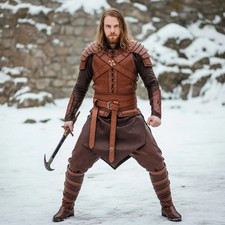 Handmade Viking Leather Armor Set: Medieval LARP Cosplay Costume