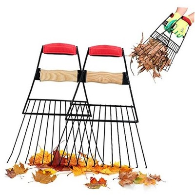 Steel Leaf Scoops and Claws - Rugged Metal Leaf Scoop for Lawn & Garden