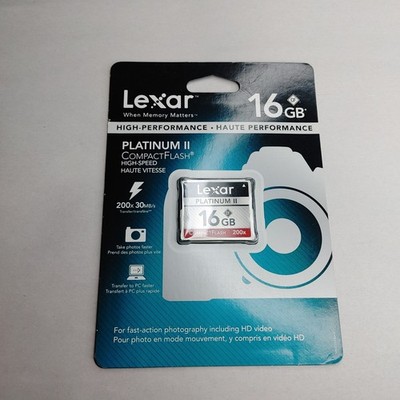 Lexar Platinum II 16 GB CompactFlash I Card  OEM (LCF16GBSBNA200) (Package Ware)