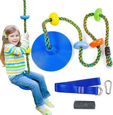 Tree Swing for Kids,Climbing Rope with Platforms,Disc Swing Seat Set Outdoor ...