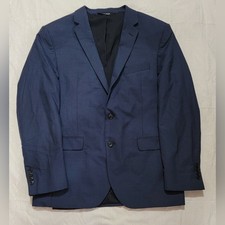 Jos A Bank Traveler Slim Fit Blue Wool Two Button Blazer Sport Coat 44 Regular