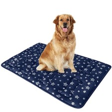 Dog Crate Mat 42x28 - Soft, Washable, Anti-Slip Kennel Pad with Fun Prints