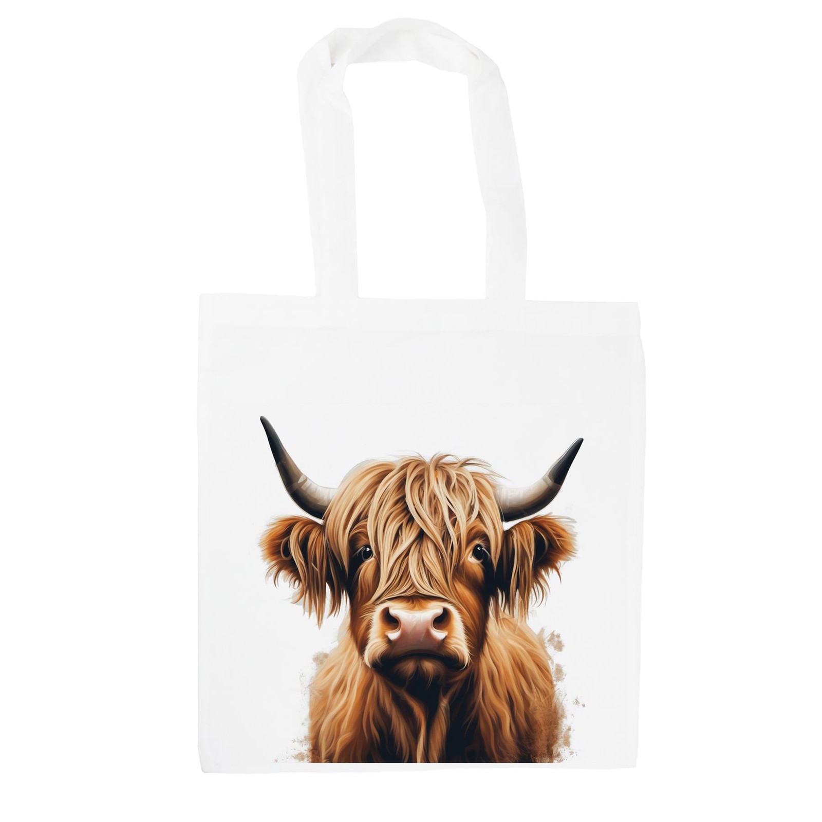 Highland Cow Tote Bag - Countryside Farm Animal Shopping Bag Gift