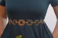 VTG Chico's Gold Tone Metal Belt