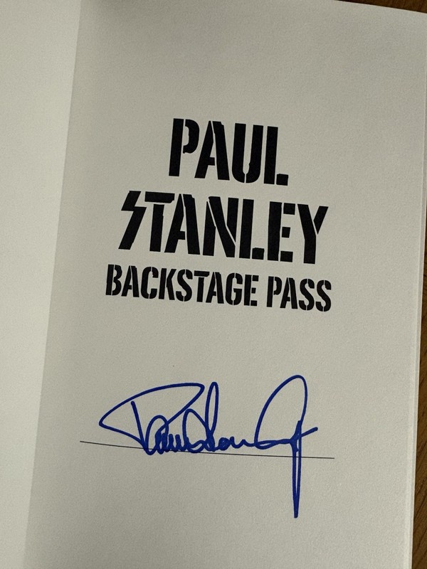 KISS Paul Stanley SIGNED Backstage Pass AUTOGRAPHED First Edition