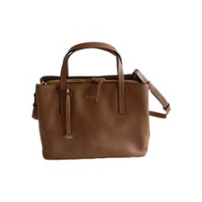 Medium Dukes Place Textured Chocolate Leather Grab Bag