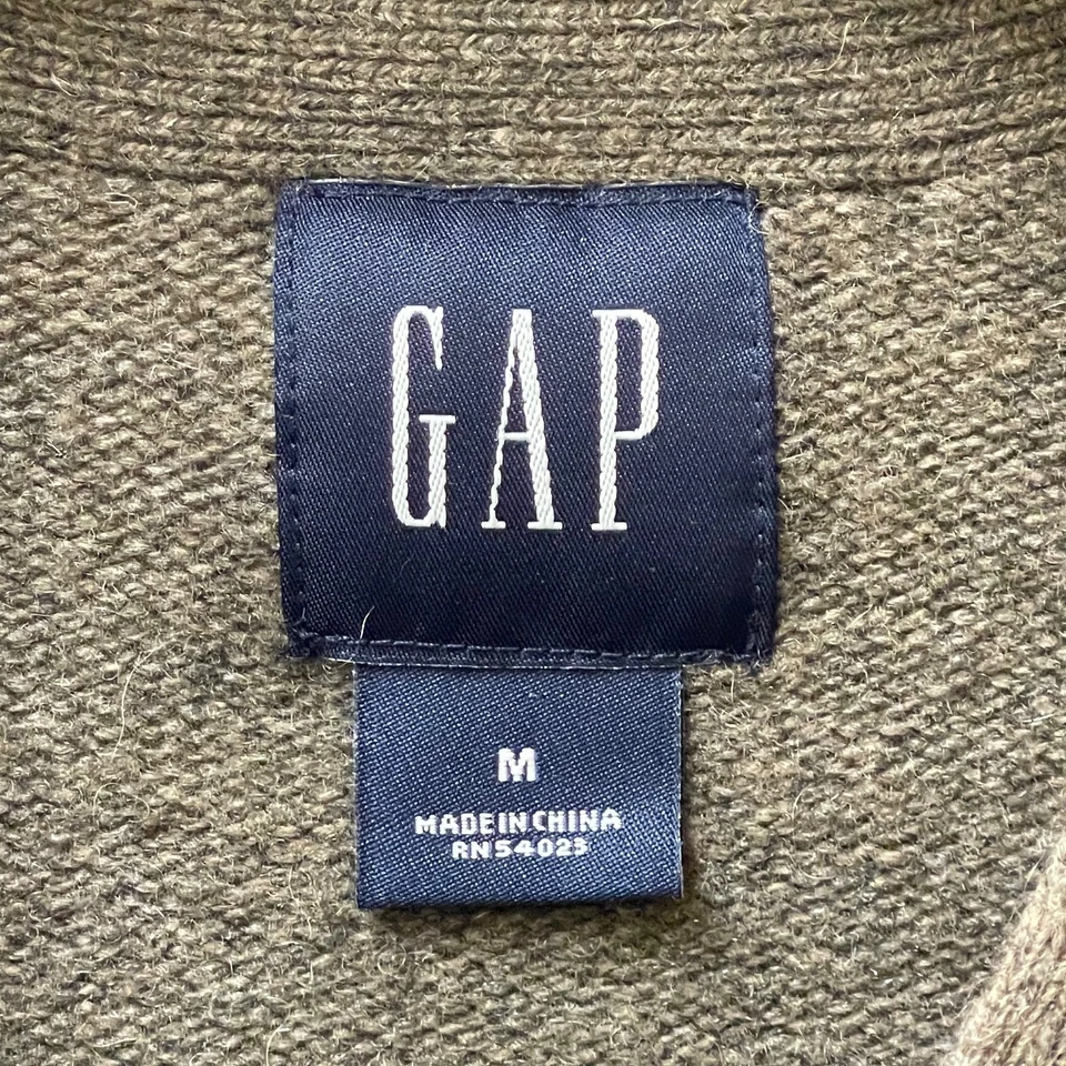 Vintage Gap Men's Sz M Arm Striped Cardigan Wool Cashmere Blend Grandpacore - Image 3 of 4