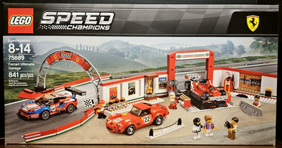 TROUPE（POM）/ White・Blue core LEGO Speed Champions 75889 Ferrari Ultimate Garage [Review] - The