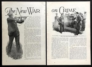 1926 pictorial "New War on Crime" Machine Gun - Armored Sidecar - Tear Gas -.38