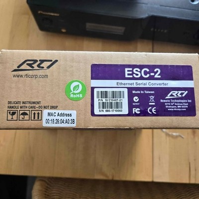 RTI ESC-2 (Ethernet Serial Converter)