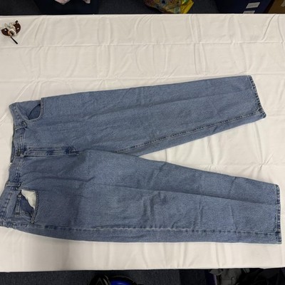 Basic Editions Jeans Mens 44x32 Light Wash Blue Relaxed Fit Denim 100% Cotton