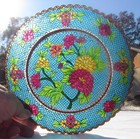 Beautiful 9 Inch Chinese Plique-A-Jour Floral Decor Shallow Bowl, Stained Glass? — photo 7