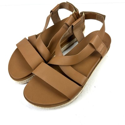 Sorel Roaming Gladiator Sandal 10 Criss Cross Brown Leather Womens Shoes 