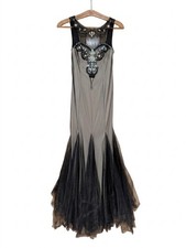 Vtg Deb Formal Dress Sweetheart Size 5-6 Bodycon Tulle Prom Whimsigoth Mermaid