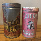 Lot of Vintage Kitchen Spices TINS & GLASS Bottles Watkins Schilling Calumet — photo 6