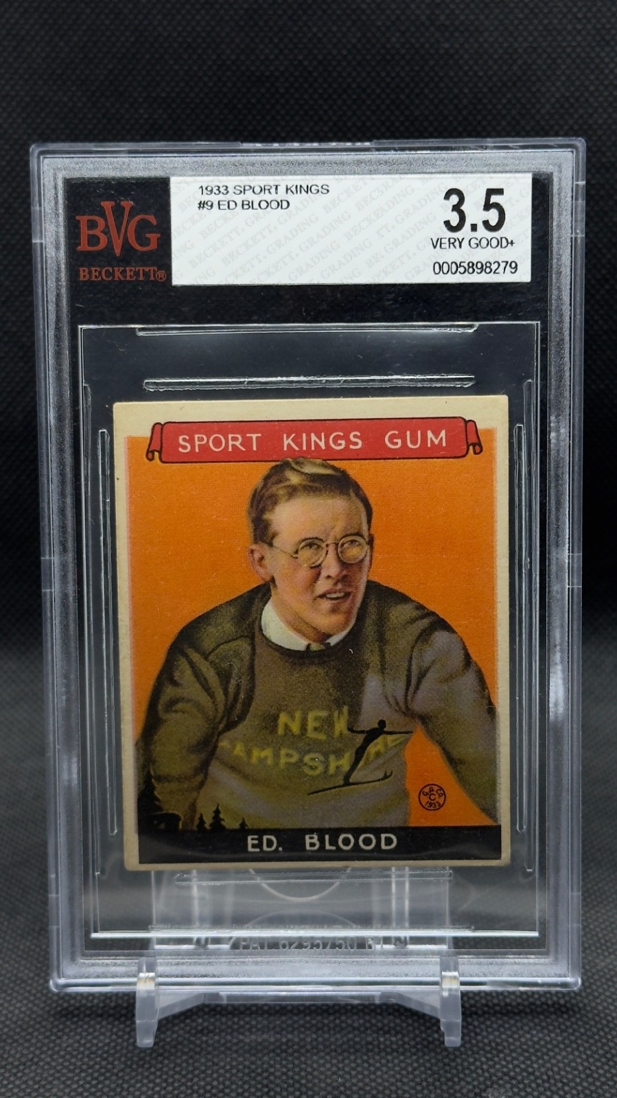 1933 SPORT KINGS 09 ED BLOOD BVG 3.5 VERY GOOD+ GOUDEY KING