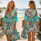CAMILLA GARDENS OF QUELUZ SHORT WAIST MINI DRESS (SMALL) RRP $799 SOLD OUT STYLE
