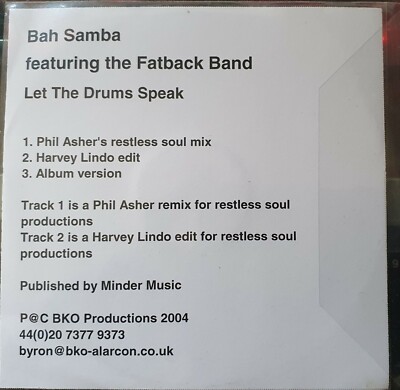 Bah Samba ft Fatback Band 