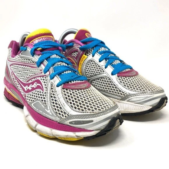 Saucony Hurricane 15 Running Shoe Sneaker Pink Silver Women 8.5