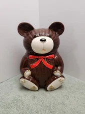 OTAGIRI Bear Ceramic Cookie Jar 10" Japan 1980's