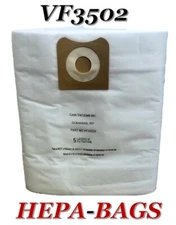 HEPA Replacement for Ridgid VF3502, 12-16 Gallon Wet/Dry Allergen Vacuum Bags