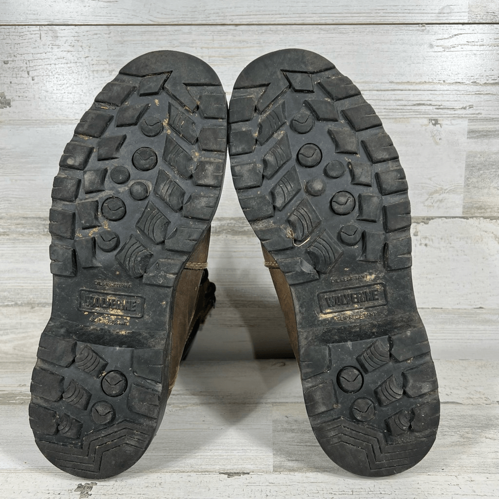 Wolverine Steel Toe Boots Men's Extra Wide Brown Leather ASTM F241318