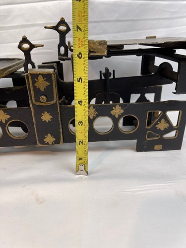 VINTAGE CAST IRON BALANCE SCALE ORNATE VICTORIAN STYLE HAND PAINTED 2695 - Picture 9 of 12