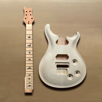 New Guitar Kit Guitar Neck 22 Fret Guitar Body Maple Fretboard Set in Heel US