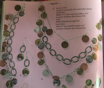 Premier Designs ECLECTIC Antiqued Metals Necklace Bracelet