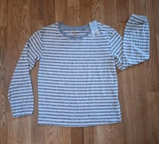 Cat Jack Lightweight Gray Stripe Sweater Kids Large Size 10/12 New