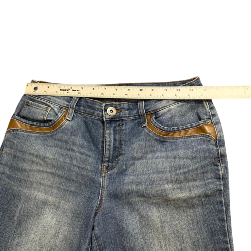 Style&Co Bootcut Jeans Womens Size 8P Blue Stretch Leather Pockets Mid Rise - Picture 6 of 10