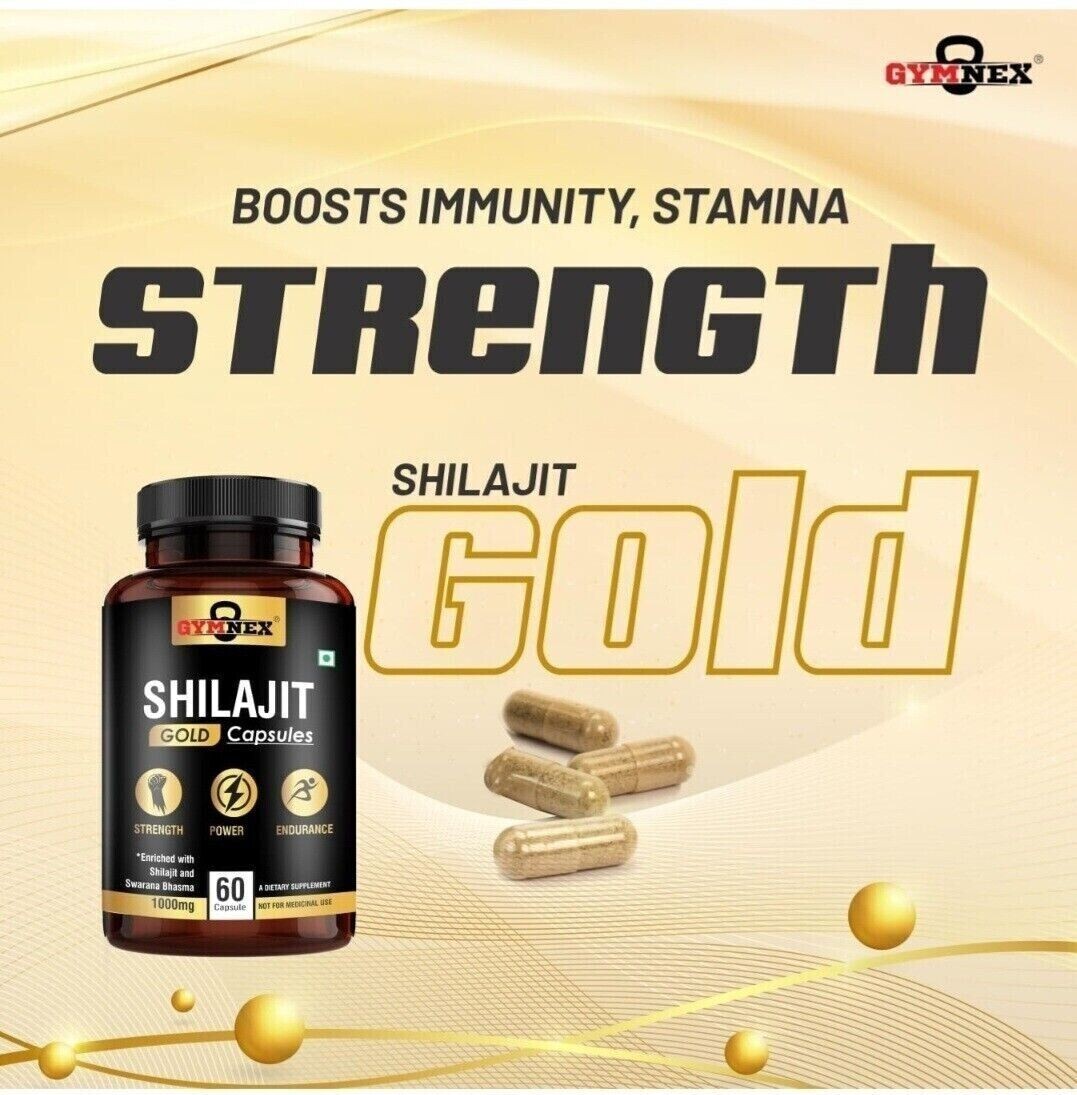 Complément Shilajit Gold 1000mg - Acide Fulvique, Ashwagandha - 60 Capsules - Énergie & Endurance