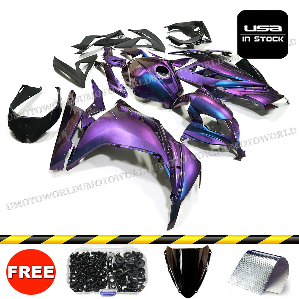 Zx 6r Purple Kawasaki Z6r Ninja Chameleon Gray Dazz Purple Fairing