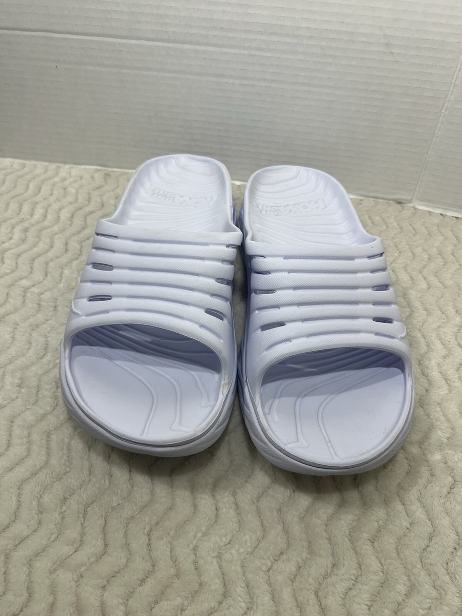Hoka one One Ora Recovery Slide Men's Size 13 All White Sandals | eBay