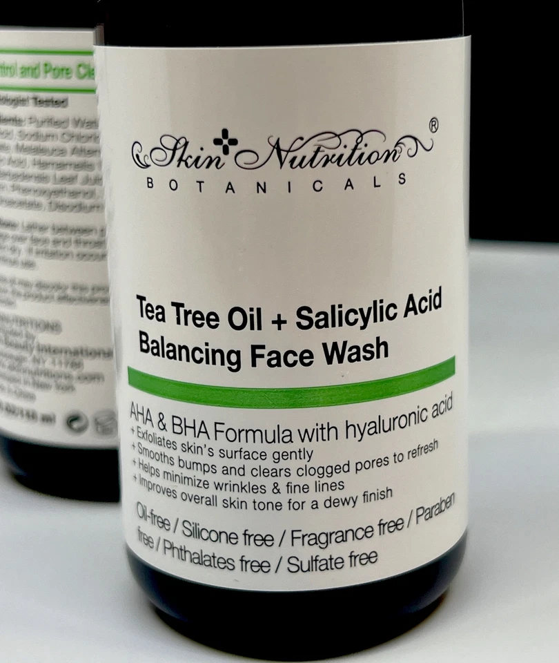 Skin Nutrition Botanicals масло чайного дерева + салициловая кислота для умывания лица 4 унц AHA и BHA - Изображение 2 из 4