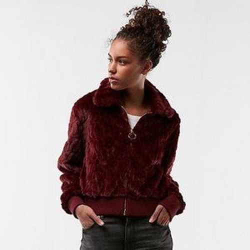 Bordeaux Fur Coat 