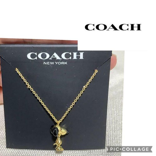 SNOOPY Necklace COACH Peanuts Genuine 