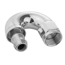 Proflow 180 Degree Fitting Hose End Full Flow Barb to Female -10AN, Polished