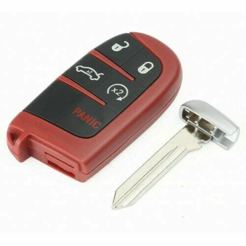 Replacement Red 5B Remote Key Shell Case Fob for Chrysler Dodge Jeep 2011-2022 Foto 2 de 3
