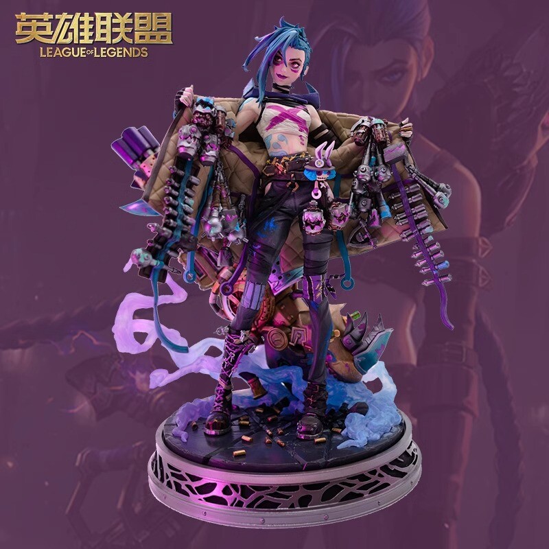 ジンクス 1/7スケールフィギュア LoL League of Lgends Official League of Legends Jinx PVC Statue Figure Model LOL