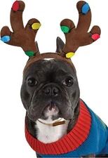 Dog Christmas holiday Reindeer Costume - Pet Headband NWT XS / Small