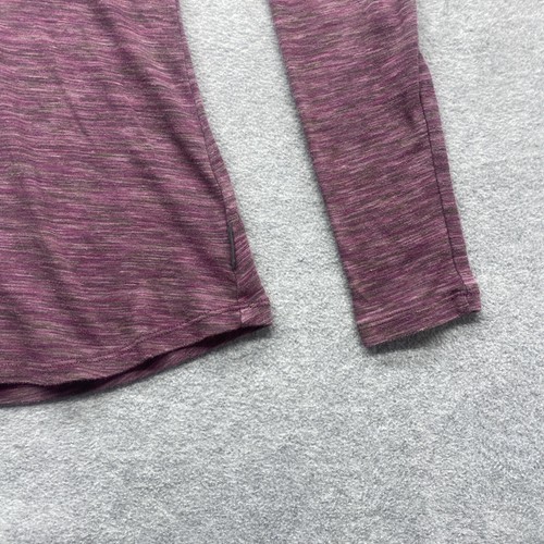 Columbia Sun Hoodie Womens Medium Long Sleeve Pullover Sweater Purple Pockets - Picture 2 of 12