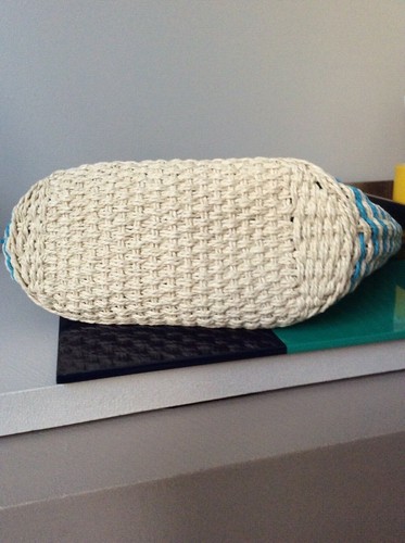 BARNEYS NEW YORK Leather-Trimmed Raffia Basket Bag - Picture 4 of 9