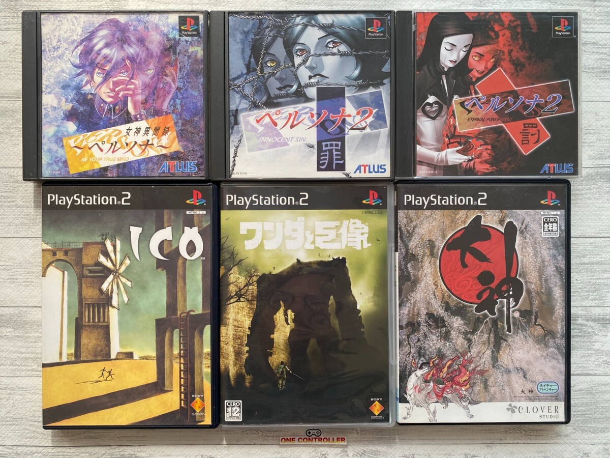 SONY PS 1 2 Persona & ICO & Colossus with Wanda & Okami set from