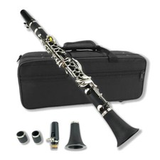 Professional Clarinet Ebonite Eb Key Clarinet E flat Good Sound Case Two Barrel