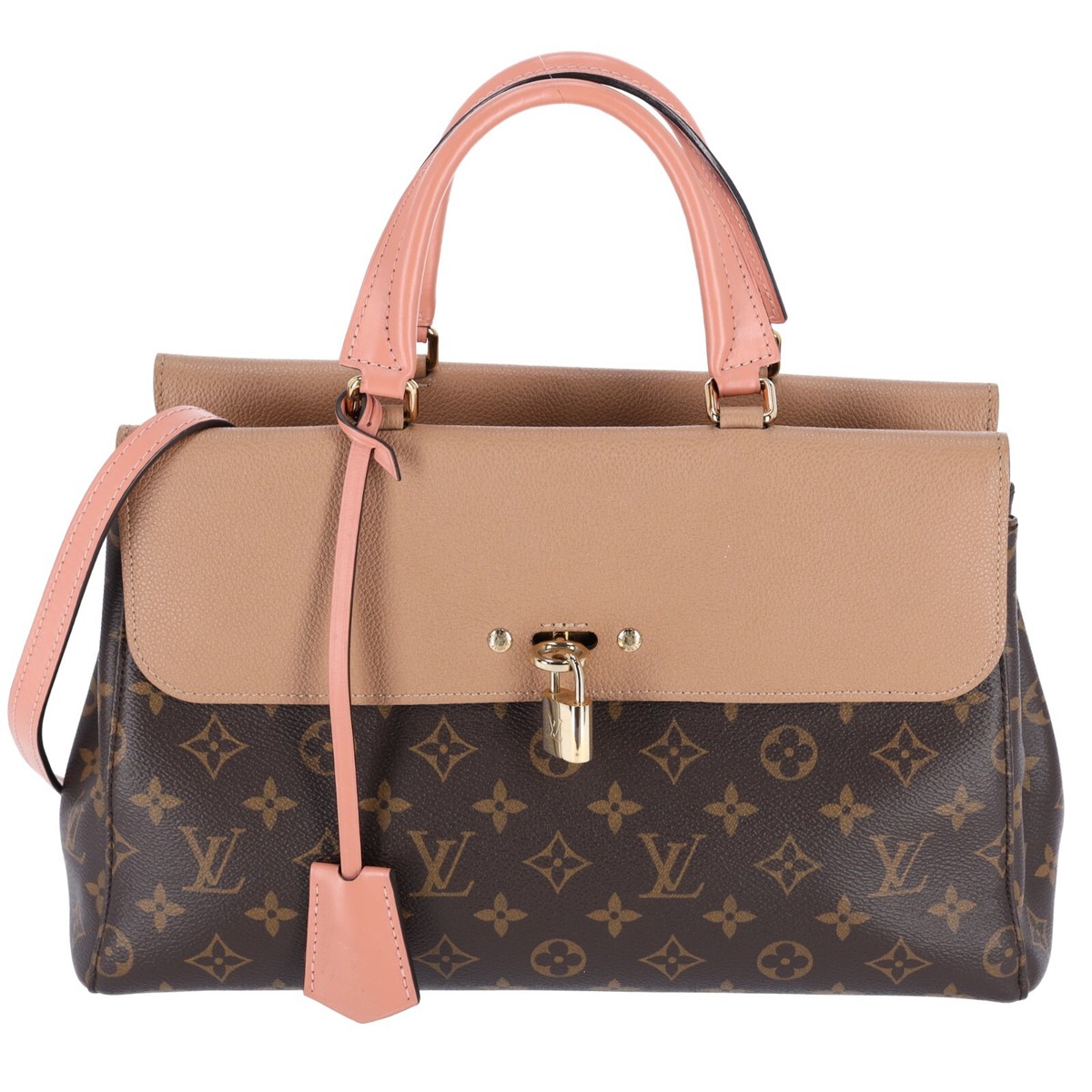 Louis Vuitton Monogram Canvas Venus Satchel Brown Crossbody Tan