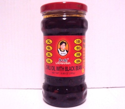 Lao Gan Ma CHILLI OIL W/ BLACK BEAN (Fermented Soybean) Spicy Hot SAUCE 9.88 OZ