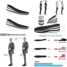US 2 Paris Memory Foam Air Cushion Invisible Height Increase Insole Pad Taller