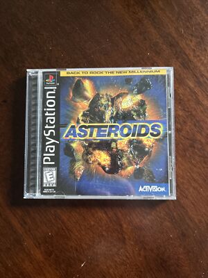 Asteroids (Sony PlayStation 1, 1998) Black Label Complete with Manual - Tested