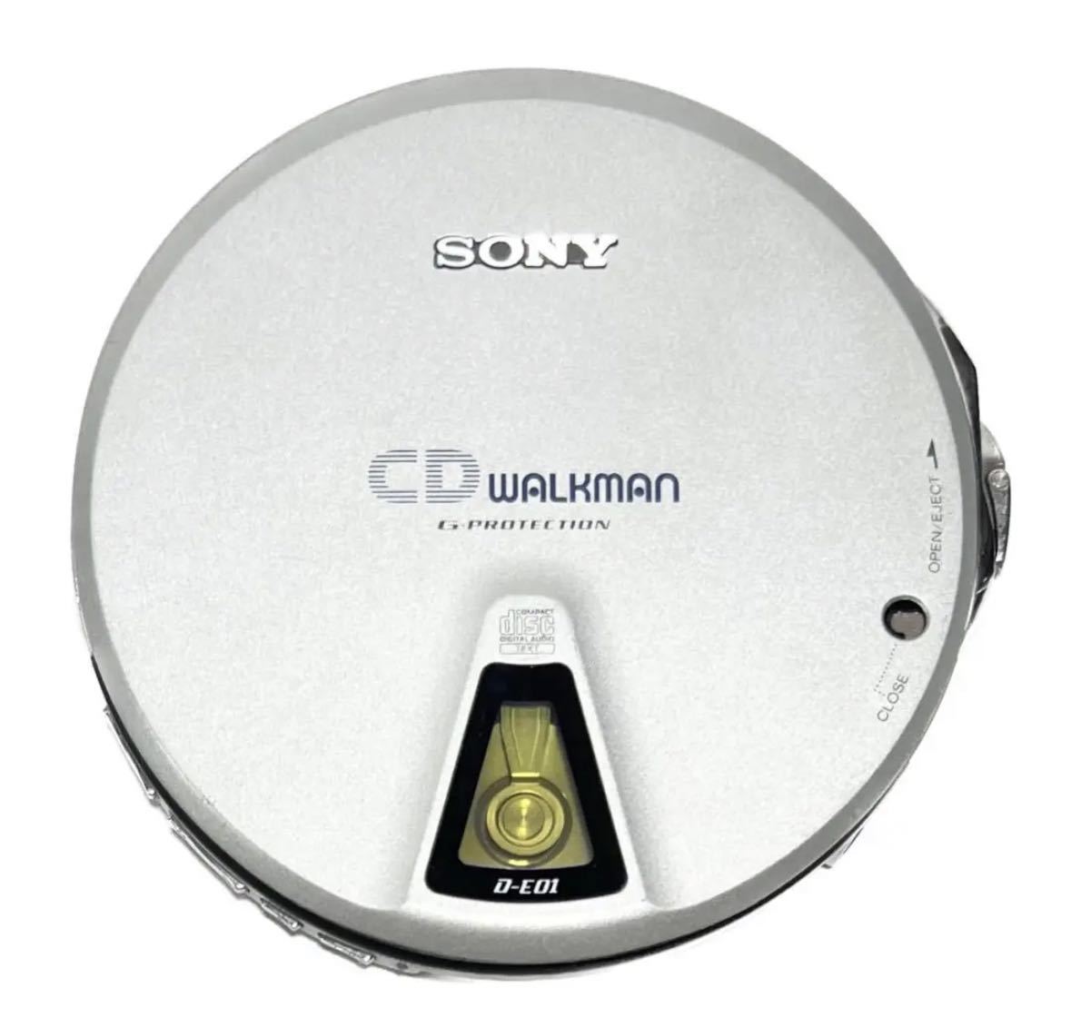 sony d-e01 tragbarer cd player silber getestet funktioniert 